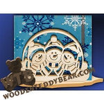 Snowmen Napkin Holder fretwork scroll saw pattern | The Wooden Teddy Bear