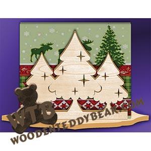 Trees Napkin Holder fretwork scroll saw pattern | The Wooden Teddy Bear