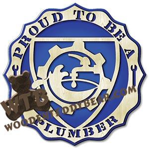 Proud Plumber Plaque fretwork scroll saw pattern | The Wooden Teddy Bear