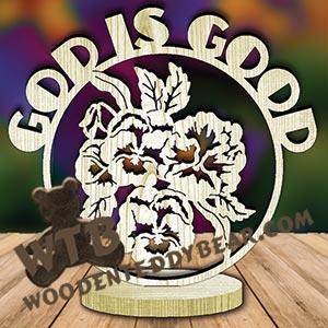 God is Good Freestanding Word Plaque fretwork scroll saw pattern | The Wooden Teddy Bear