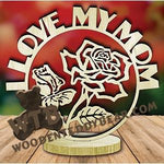 Mom/Mum Freestanding Word Plaque fretwork scroll saw pattern | The Wooden Teddy Bear