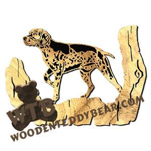 German Shorthaired Pointer Rustic Wood Slab fretwork scroll saw pattern | The Wooden Teddy Bear