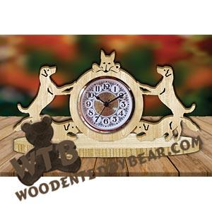 Dog Clock fretwork scroll saw pattern | The Wooden Teddy Bear