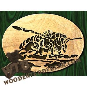 Bee Close-Up fretwork scroll saw pattern | The Wooden Teddy Bear