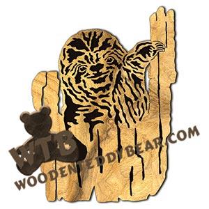 Sloth Rustic Wood Slab fretwork scroll saw pattern | The Wooden Teddy Bear