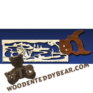 Fishing Handsaw fretwork scroll saw pattern | The Wooden Teddy Bear