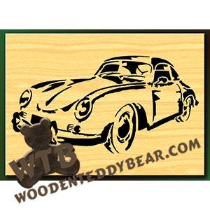 1960 Porsche fretwork scroll saw pattern | The Wooden Teddy Bear