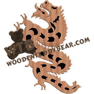 Chinese Dragon #2 fretwork scroll saw pattern |The Wooden Teddy Bear