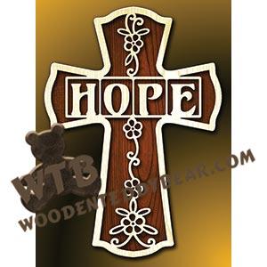 Hope Cross fretwork scroll saw pattern | The Wooden Teddy Bear