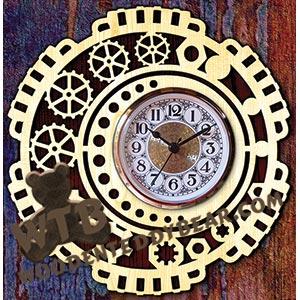 Steampunk Clock fretwork scroll saw pattern | The Wooden Teddy Bear