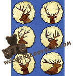 Deer Rustic Wood Slab Ornaments fretwork scroll saw pattern | The Wooden Teddy Bear