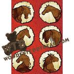 Horse Rustic Wood Slab Ornaments fretwork scroll saw pattern | The Wooden Teddy Bear