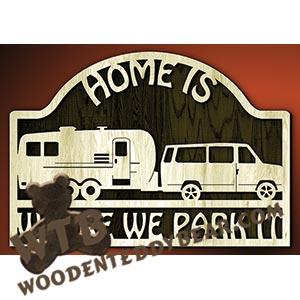 Home Is Where We Park It #4 fretwork scroll saw pattern | The Wooden Teddy Bear