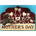 Mother's Day with Tulips fretwork scroll saw pattern | The Wooden Teddy Bear