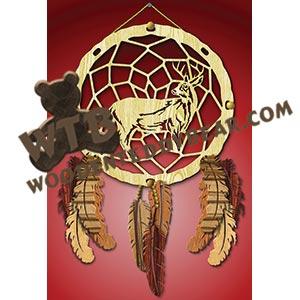 Dream Catcher With Deer | Fretwork Scroll Saw Pattern | Wooden Teddy Bear