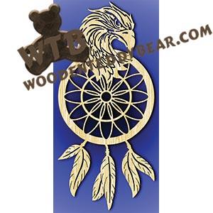 Eagle Head Dream Catcher | Fretwork Scroll Saw Pattern | Wooden Teddy Bear