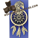 Eagle Head Dream Catcher | Fretwork Scroll Saw Pattern | Wooden Teddy Bear