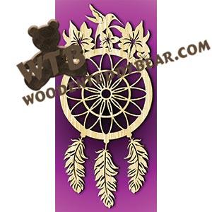 Hummingbird Dream Catcher | Fretwork Scroll Saw Pattern | Wooden Teddy Bear