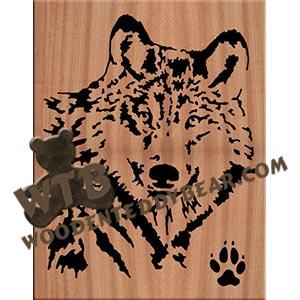 Wolf Stare fretwork scroll saw pattern |The Wooden Teddy Bear