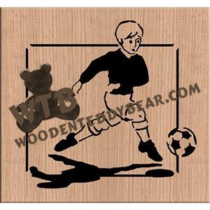 Soccer Boy fretwork scroll saw pattern |The Wooden Teddy Bear