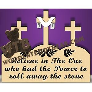 Believe In The One | Fretwork Scroll Saw Pattern | Wooden Teddy Bear