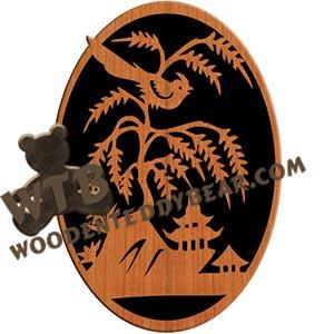 Oriental Scene fretwork scroll saw pattern |The Wooden Teddy Bear