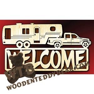 Home On Wheels #6 Welcome | Fretwork Scroll Saw Pattern | Wooden Teddy Bear