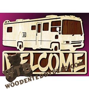 Home On Wheels #11 Welcome | Fretwork Scroll Saw Pattern | Wooden Teddy Bear