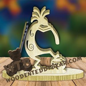 Kokopelli Cell Phone Stand | Fretwork Scroll Saw Pattern | Wooden Teddy Bear