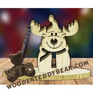 Reindeer Cell Phone Stand | Fretwork Scroll Saw Pattern | Wooden Teddy Bear