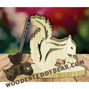 Squirrel Cell Phone Stand | Fretwork Scroll Saw Pattern | Wooden Teddy Bear