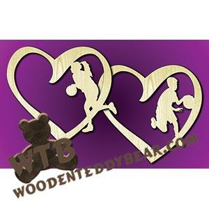 Love Basketball Set - Kids | Fretwork Scroll Saw Pattern | Wooden Teddy Bear