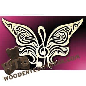 Treble Clef With Wings | Fretwork Scroll Saw Pattern | Wooden Teddy Bear