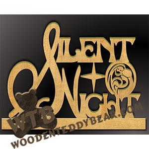 Silent Night On Base | Fretwork Scroll Saw Pattern | Wooden Teddy Bear