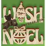 Wish & Noel | Fretwork Scroll Saw Pattern | Wooden Teddy Bear