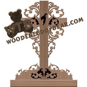 Cross with Base fretwork scroll saw pattern |The Wooden Teddy Bear