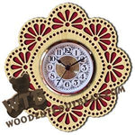 Decorative Wall Clock | Fretwork Scroll Saw Pattern | Wooden Teddy Bear