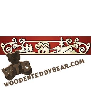 Door Topper - Bear | Fretwork Scroll Saw Pattern | Wooden Teddy Bear