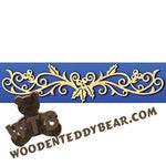 Door Topper - Christmas | Fretwork Scroll Saw Pattern | Wooden Teddy Bear