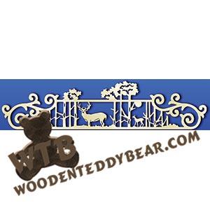 Door Topper - Deer #1 | Fretwork Scroll Saw Pattern | Wooden Teddy Bear