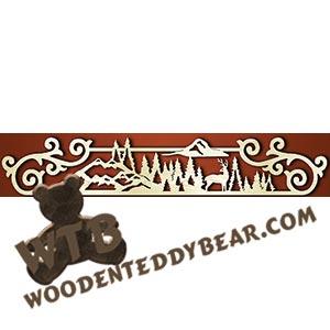 Door Topper - Deer #2 | Fretwork Scroll Saw Pattern | Wooden Teddy Bear