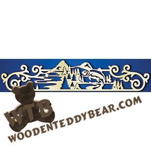 Door Topper - Fish Jumping | Fretwork Scroll Saw Pattern | Wooden Teddy Bear