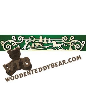 Door Topper - Horse | Fretwork Scroll Saw Pattern | Wooden Teddy Bear