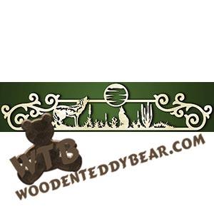 Door Topper - Wolves | Fretwork Scroll Saw Pattern | Wooden Teddy Bear