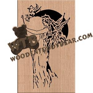 Fairy with Scepter fretwork scroll saw pattern |The Wooden Teddy Bear