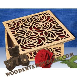 Rose Box | Fretwork Scroll Saw Pattern | Wooden Teddy Bear