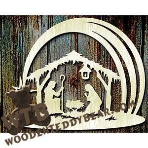 Shooting Star Nativity | Fretwork Scroll Saw Pattern | Wooden Teddy Bear