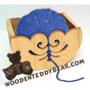 Yarn Bowl #2 | Fretwork Scroll Saw Pattern | Wooden Teddy Bear