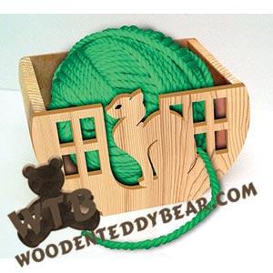 Yarn Bowl #5 | Fretwork Scroll Saw Pattern | Wooden Teddy Bear