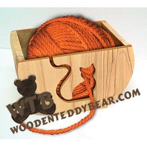 Yarn Bowl #9 | Fretwork Scroll Saw Pattern | Wooden Teddy Bear